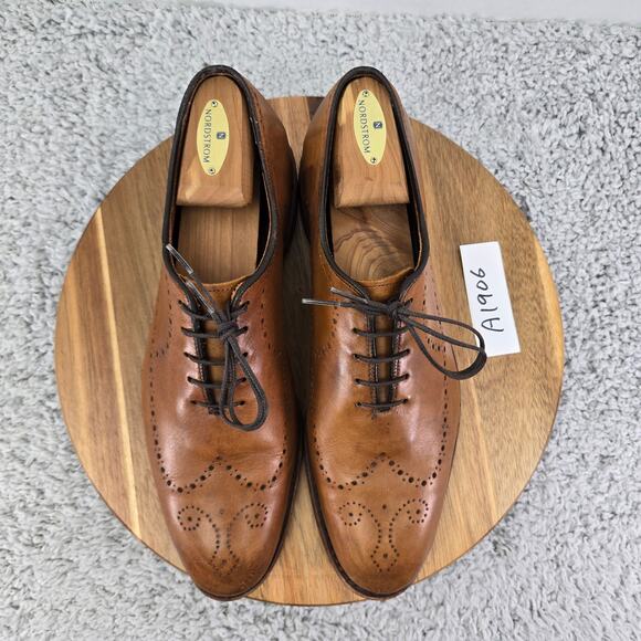 Allen Edmonds Fairfax Brown Wholecut Wingtip Medallion Oxford Dress Shoe Men 10D - Picture 5 of 15